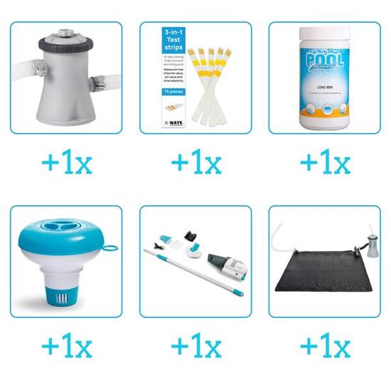 Kit d'accessoires pour piscine - 26102NP - 6-delig