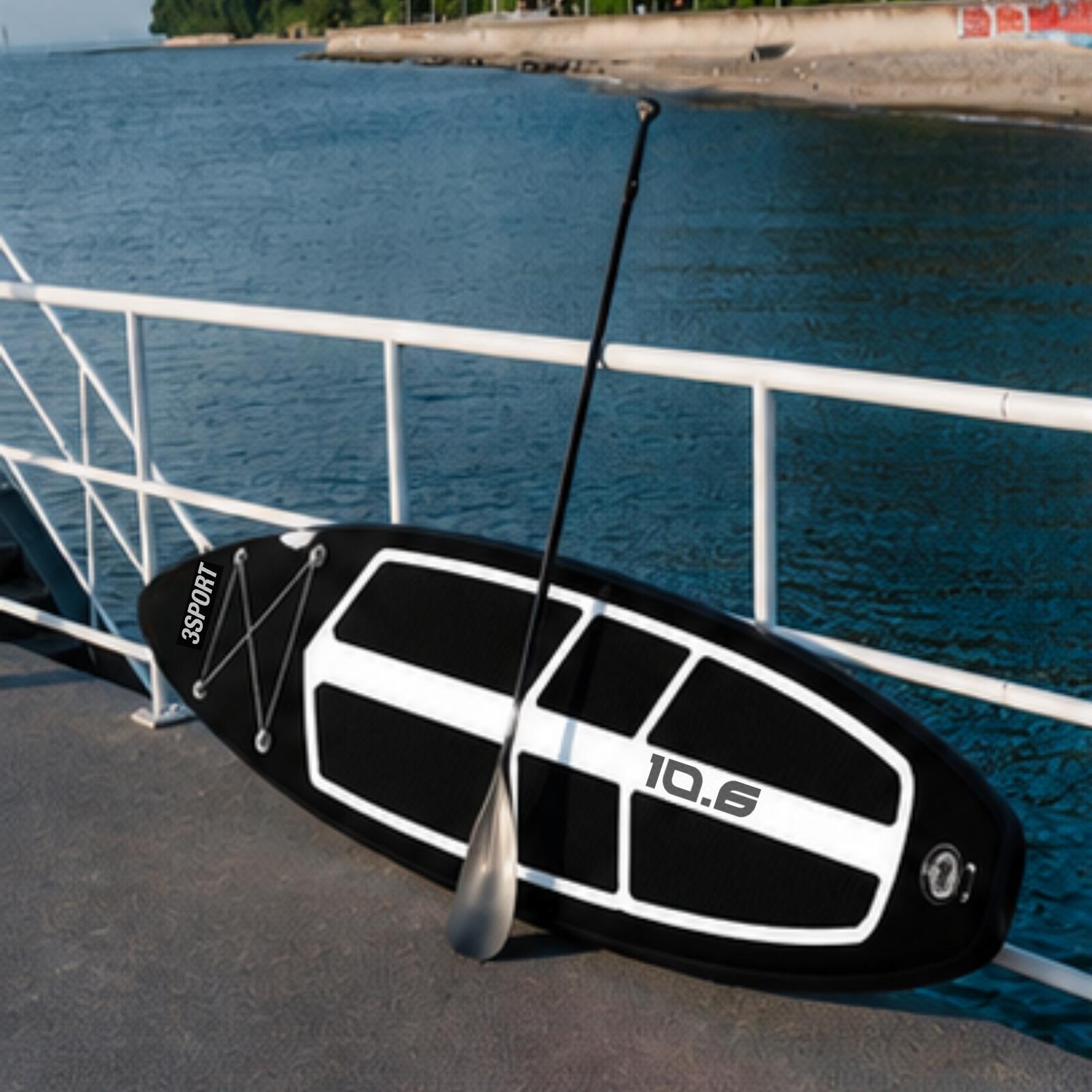 Deska Sup Stand Up Paddle Board 3Sport 320 Cm Czarna 6/7