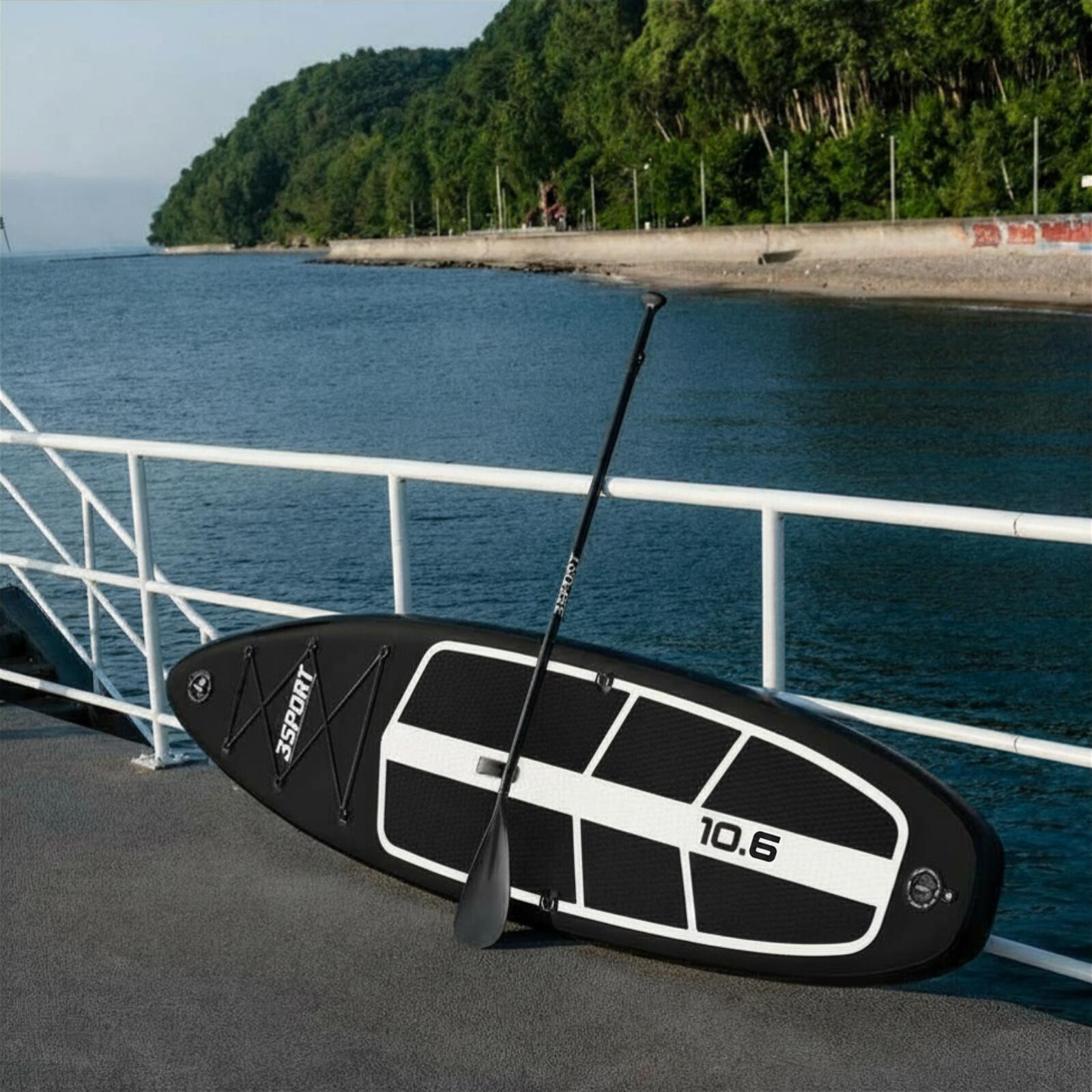Deska Sup Stand Up Paddle Board 3Sport 320 Cm Czarna 5/7
