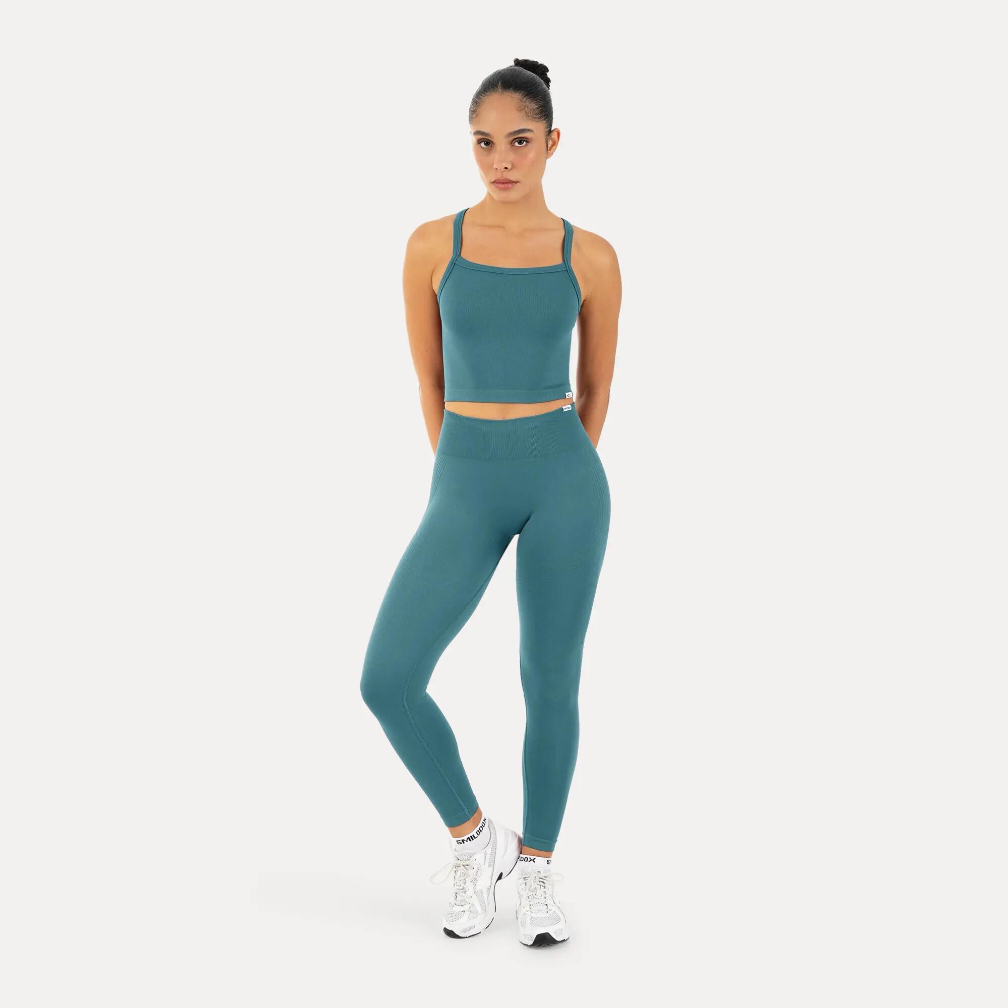 Damen Crop Top Vonda Petrol 3/6