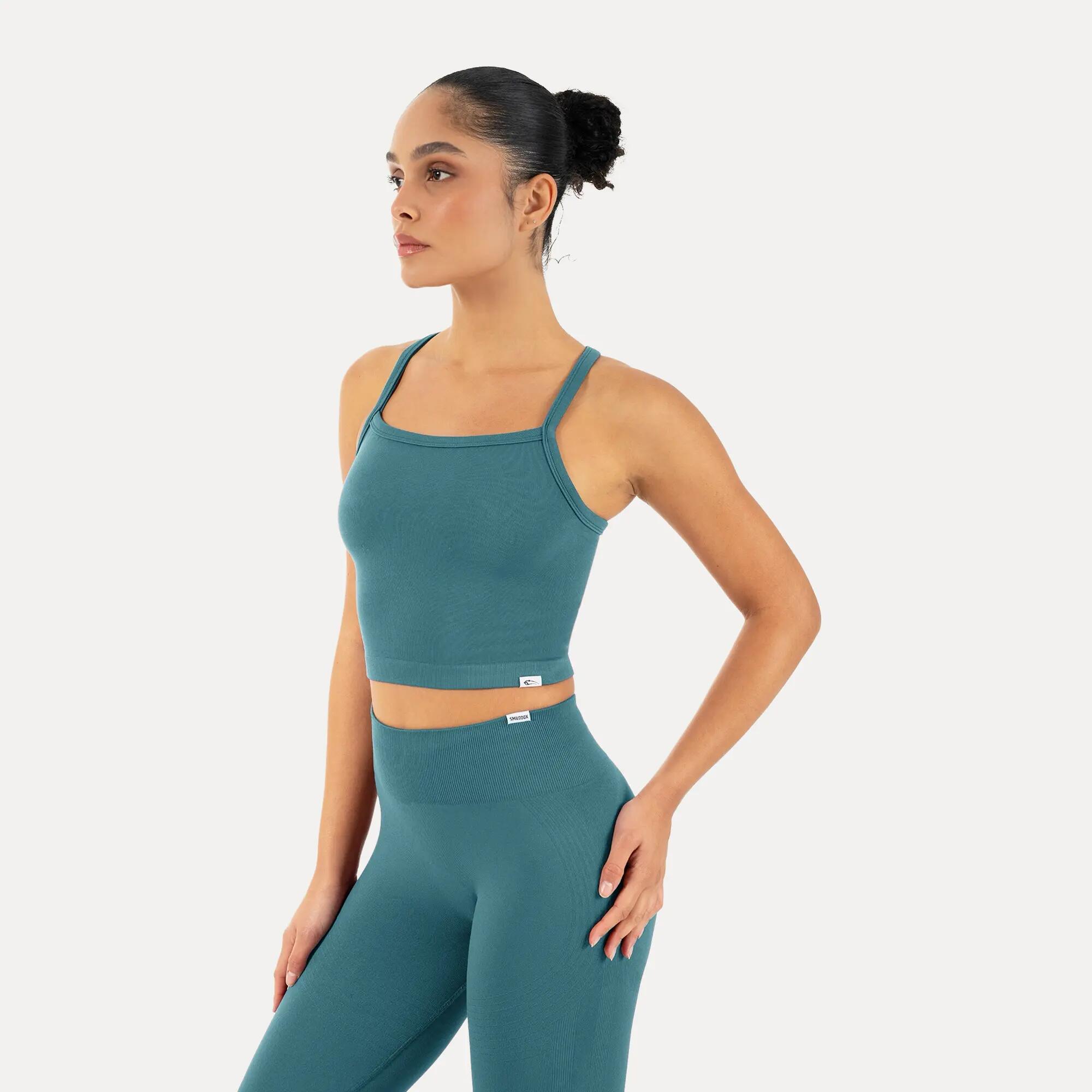Damen Crop Top Vonda Petrol 2/6