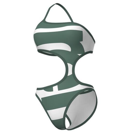 W Arena Logo One Piece Single Shoulder - sage multi/white/sage