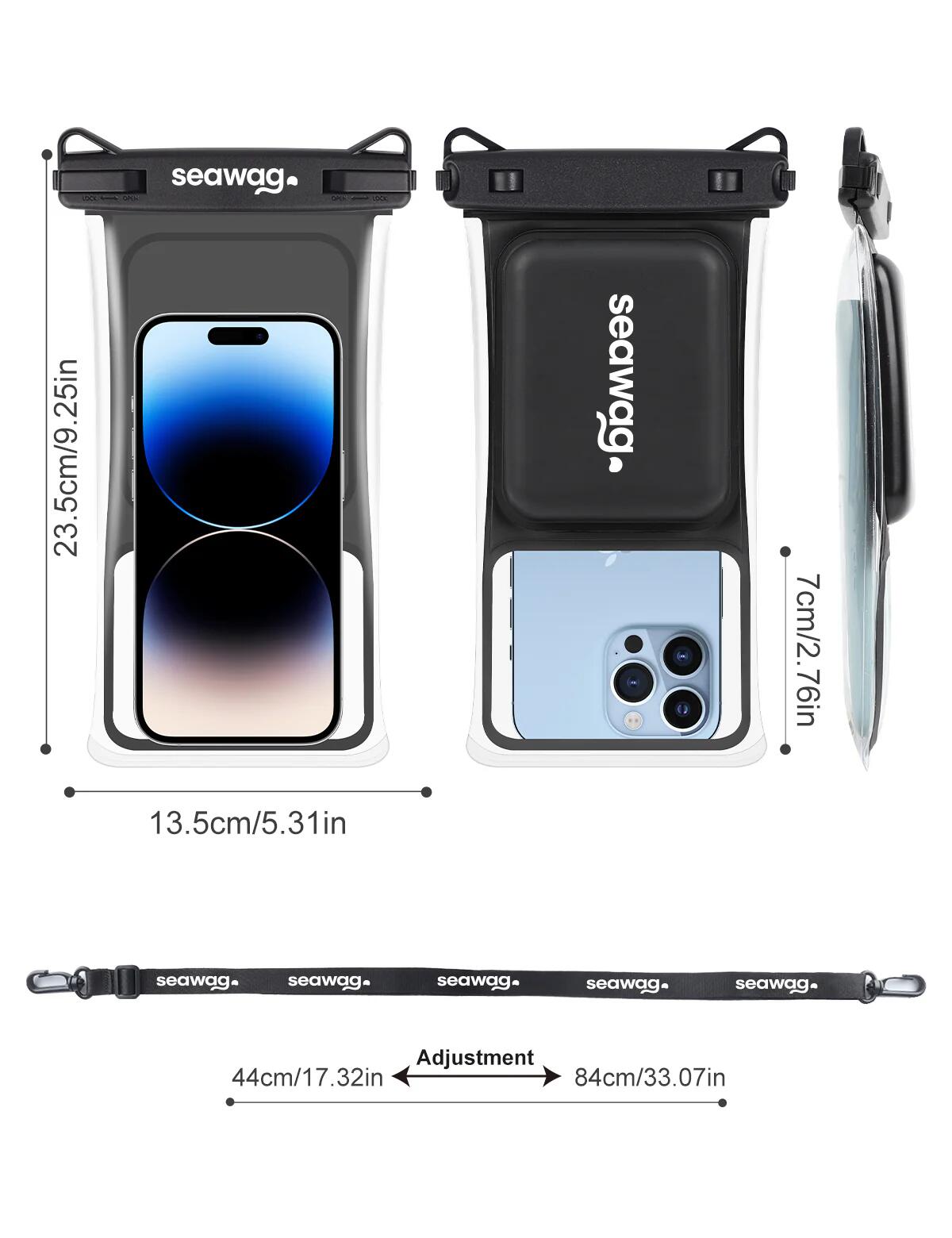 Funda impermeable flotante para teléfono 6,9” IPX8 Seawag PRO 3/8