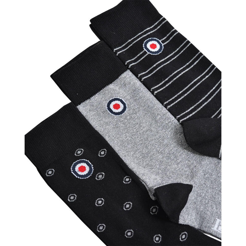 Socken für (3erPack) Herren Schwarz/Grau 3/3