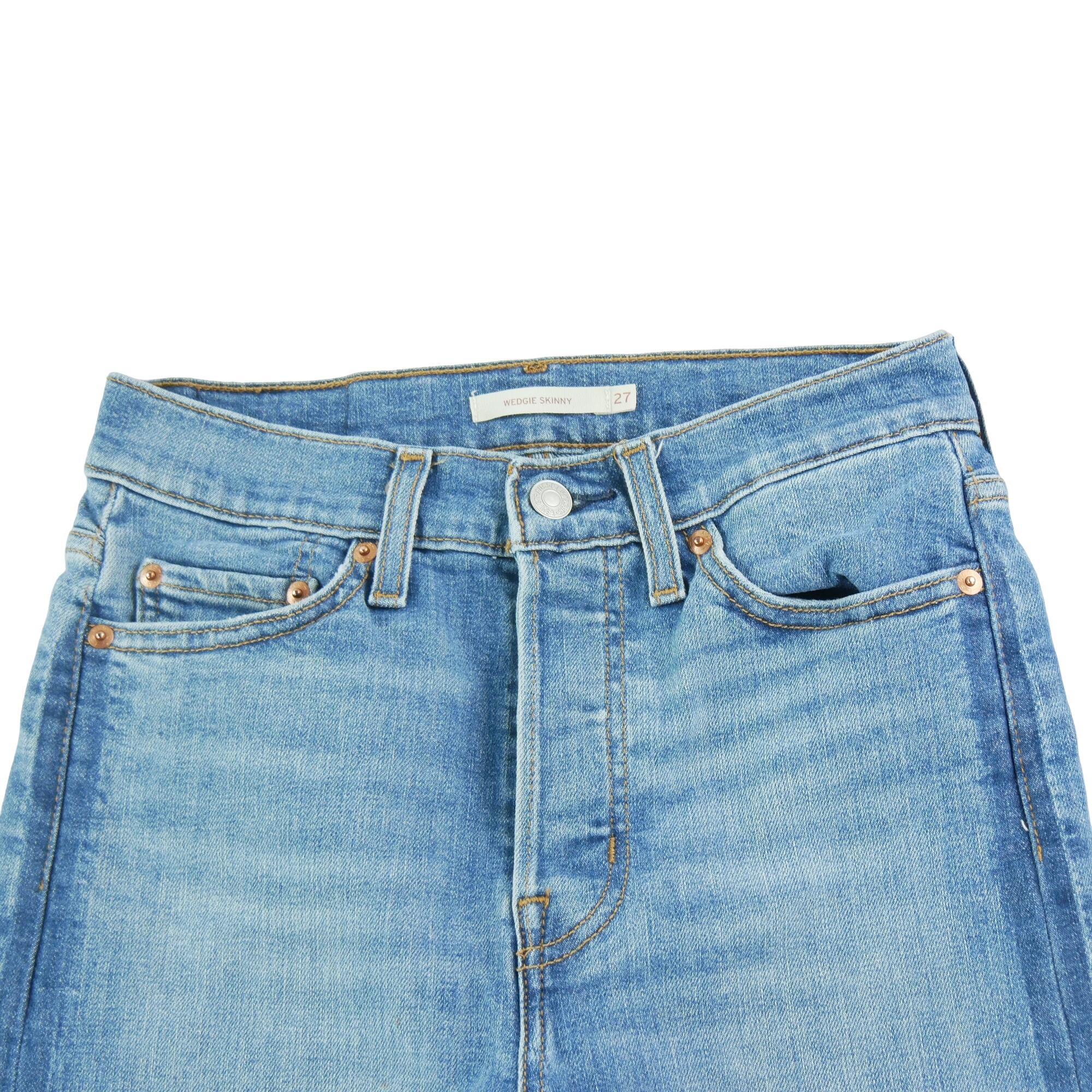 Seconde vie - Jean Femme Levis Wedgie Skinny Bleu - Excellent 3/7