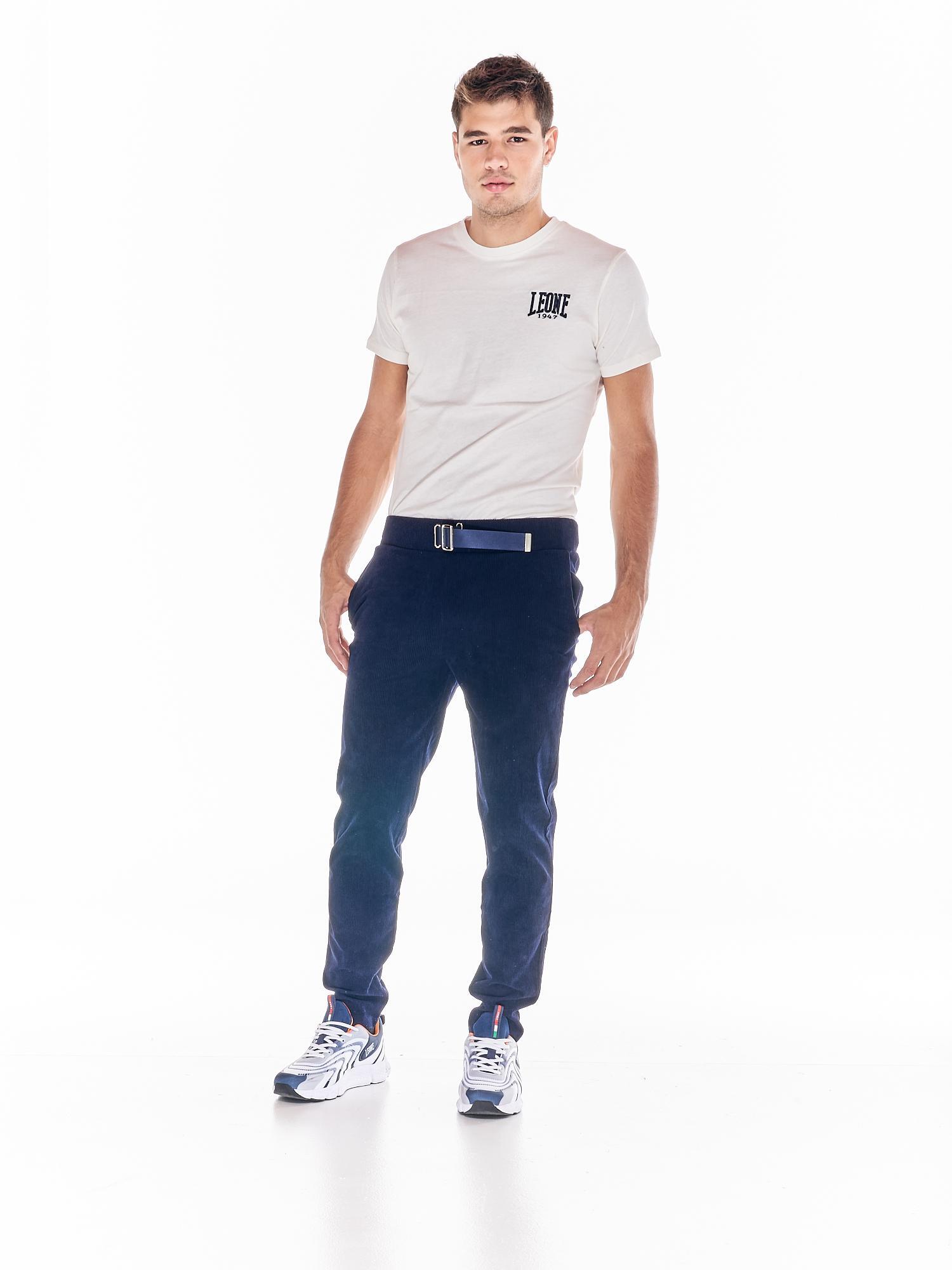Herren Cordhose mit Gürtel, Leone 1947 Soft Basic