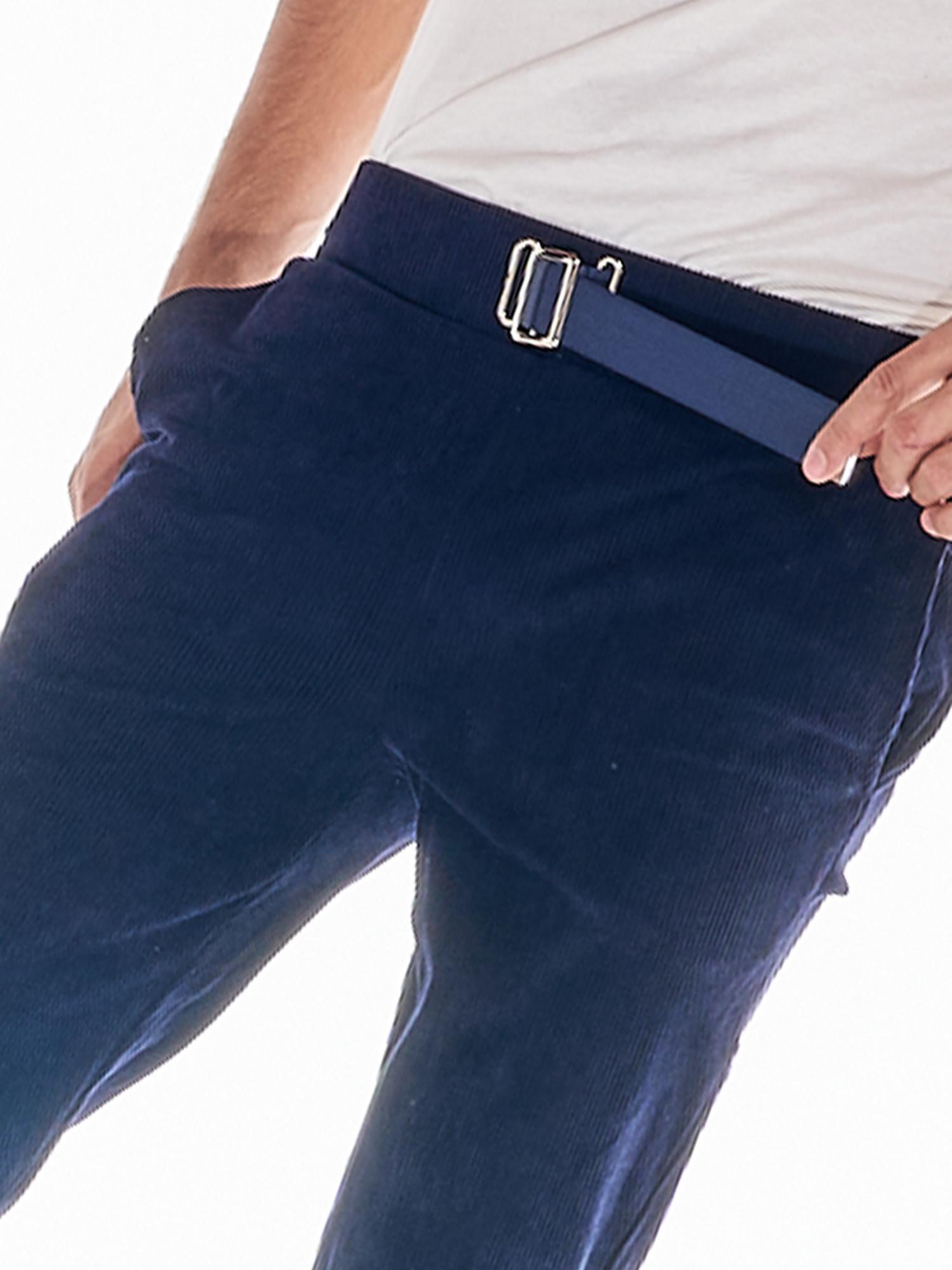 Pantalon en velours côtelé pour homme avec ceinture, Leone 1947 Soft Basic 5/5