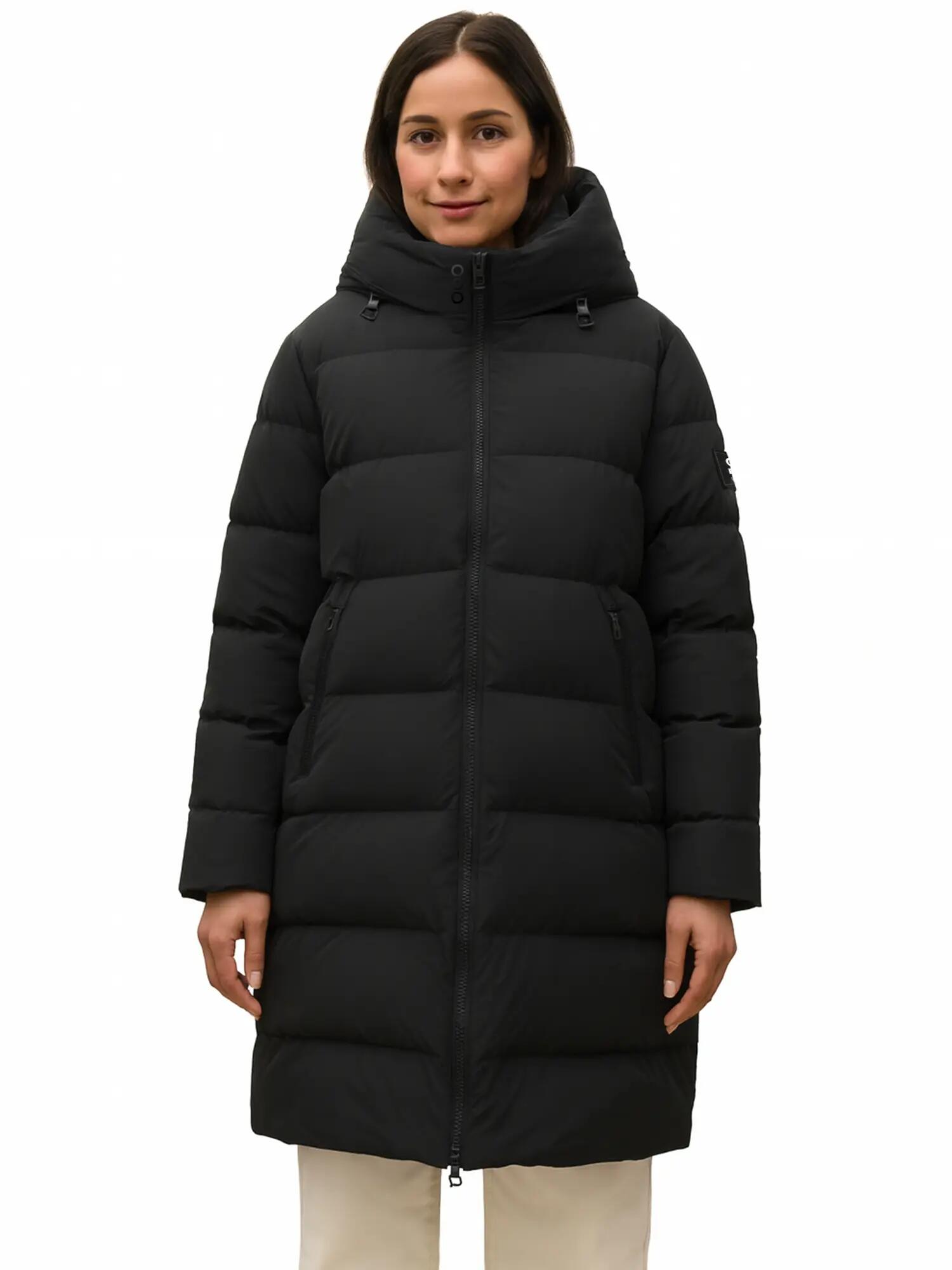 Abrigo Biarritz Long jacket de la marque ECOON couleur noir 2/3