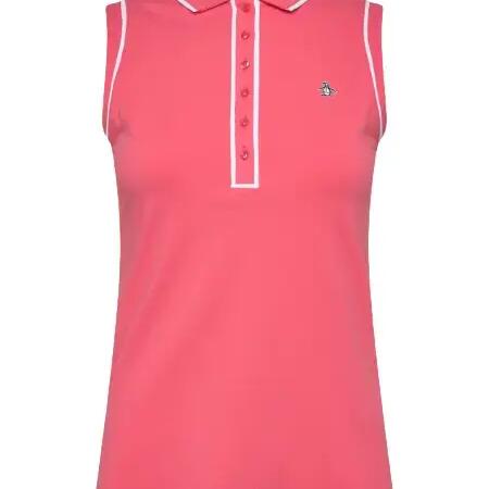 Original Penguin Sleeveless Performance Women's Golf Polo Shirt, Pink