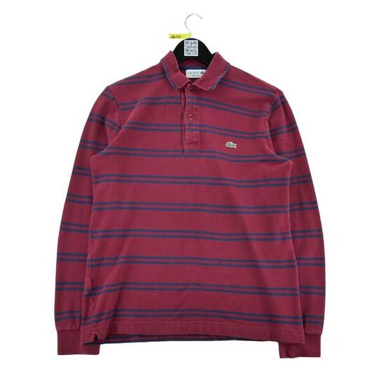 Seconde vie - Polo manches longues Homme Bordeaux - Bon état