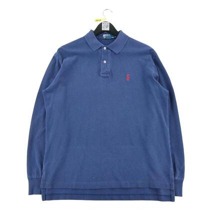 Seconde vie - Polo manches longues Homme Marine - Bon état