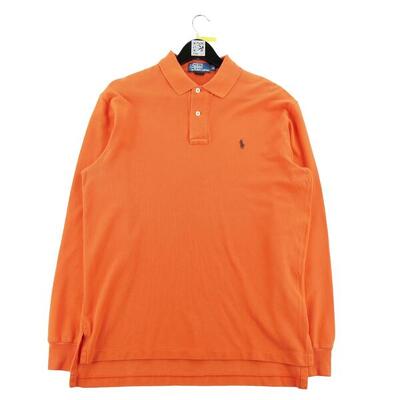 Tweedehands - polo ralph lauren heren polo lange mouwen orange - goede staat