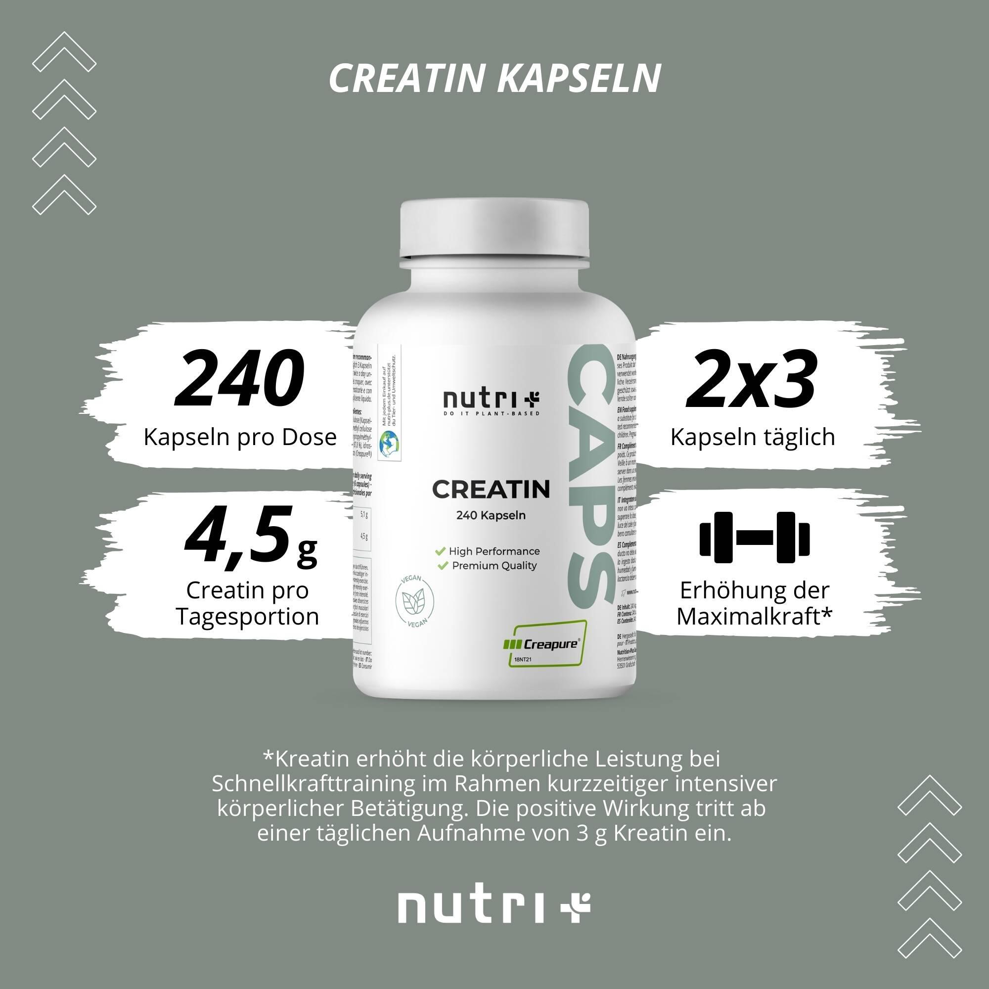 Creatin-Monohydrat (Creapure®) 240 Kapseln 3/7