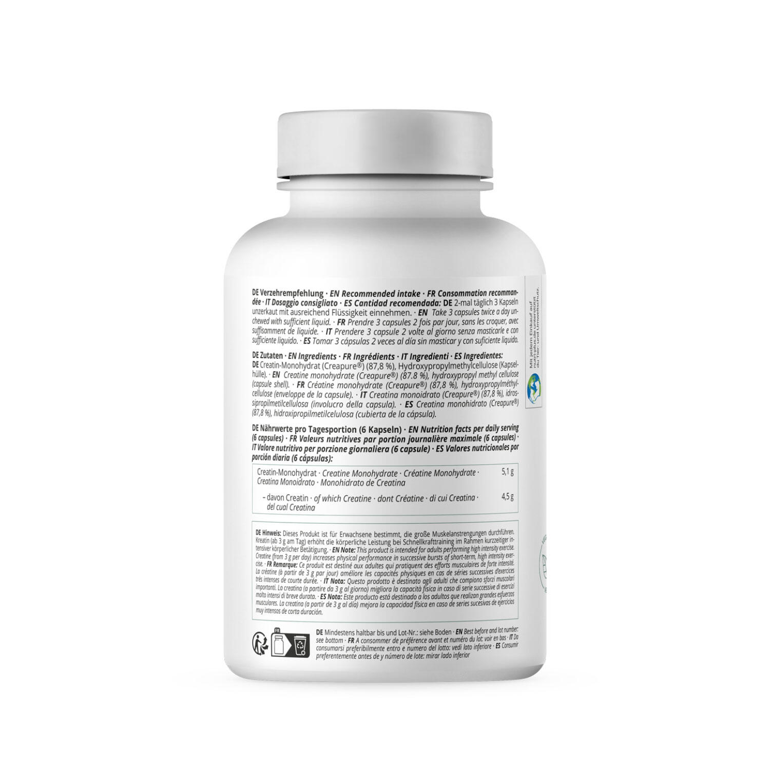Creatin-Monohydrat (Creapure®) 240 Kapseln 6/7