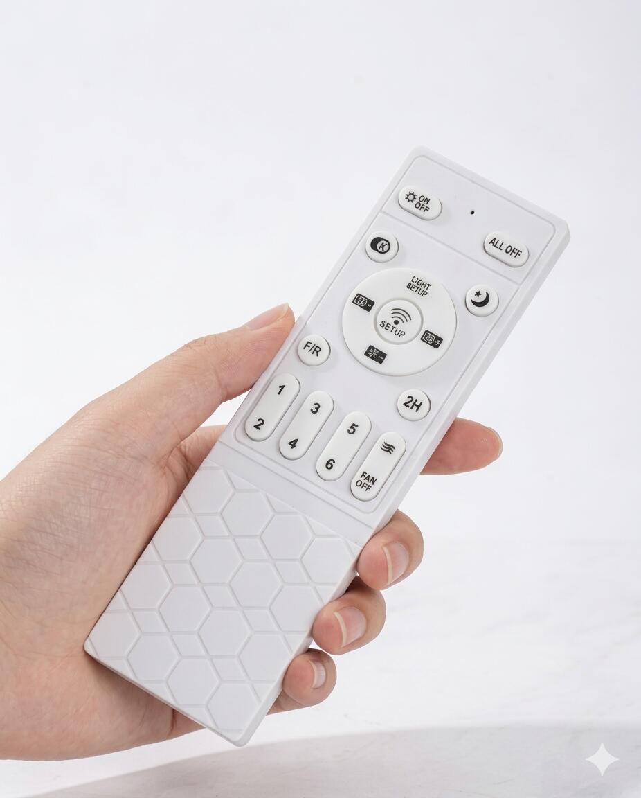 Ventilador de Pared 6 Velocidades Luces LED Regulable Blanco 4/5