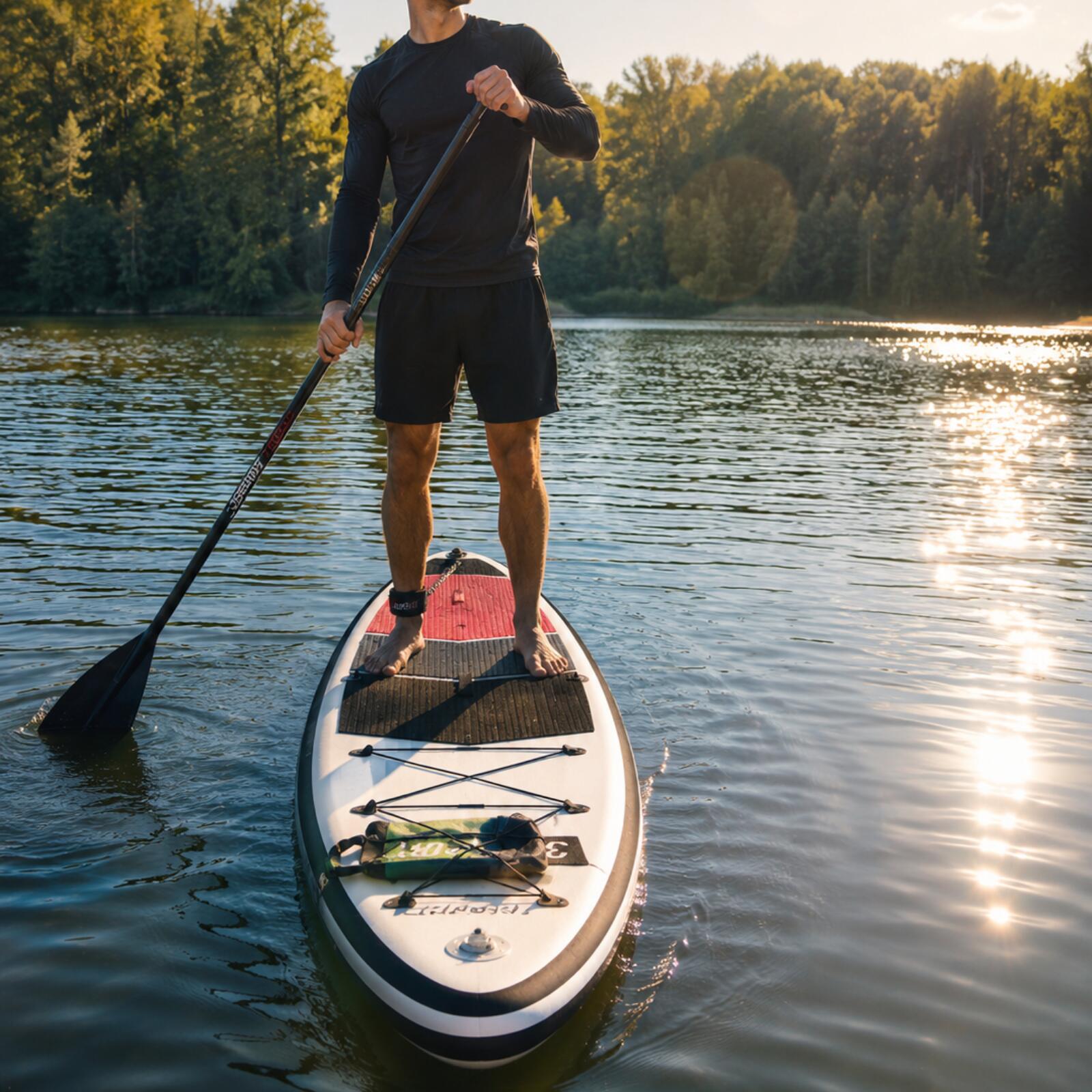 Deska Sup Stand Up Paddle Board 3Sport 320 Cm Czerwono-Biała 3/7