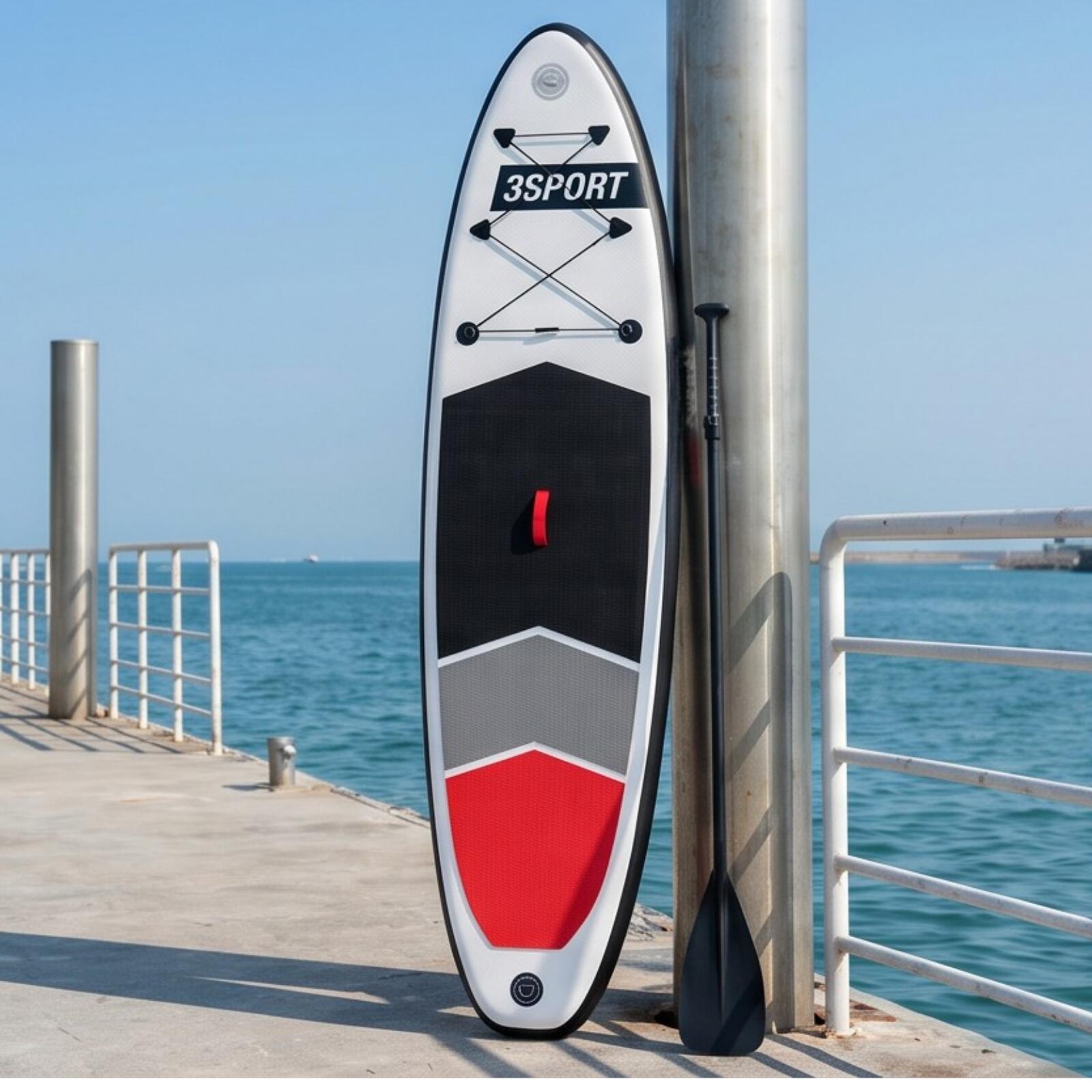 Deska Sup Stand Up Paddle Board 3Sport 320 Cm Czerwono-Biała 6/7