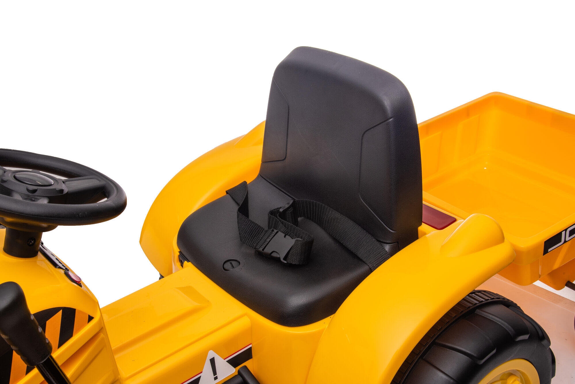 Camión de obra amarillo con volquete delantero y trasero 3–8 años 5/7