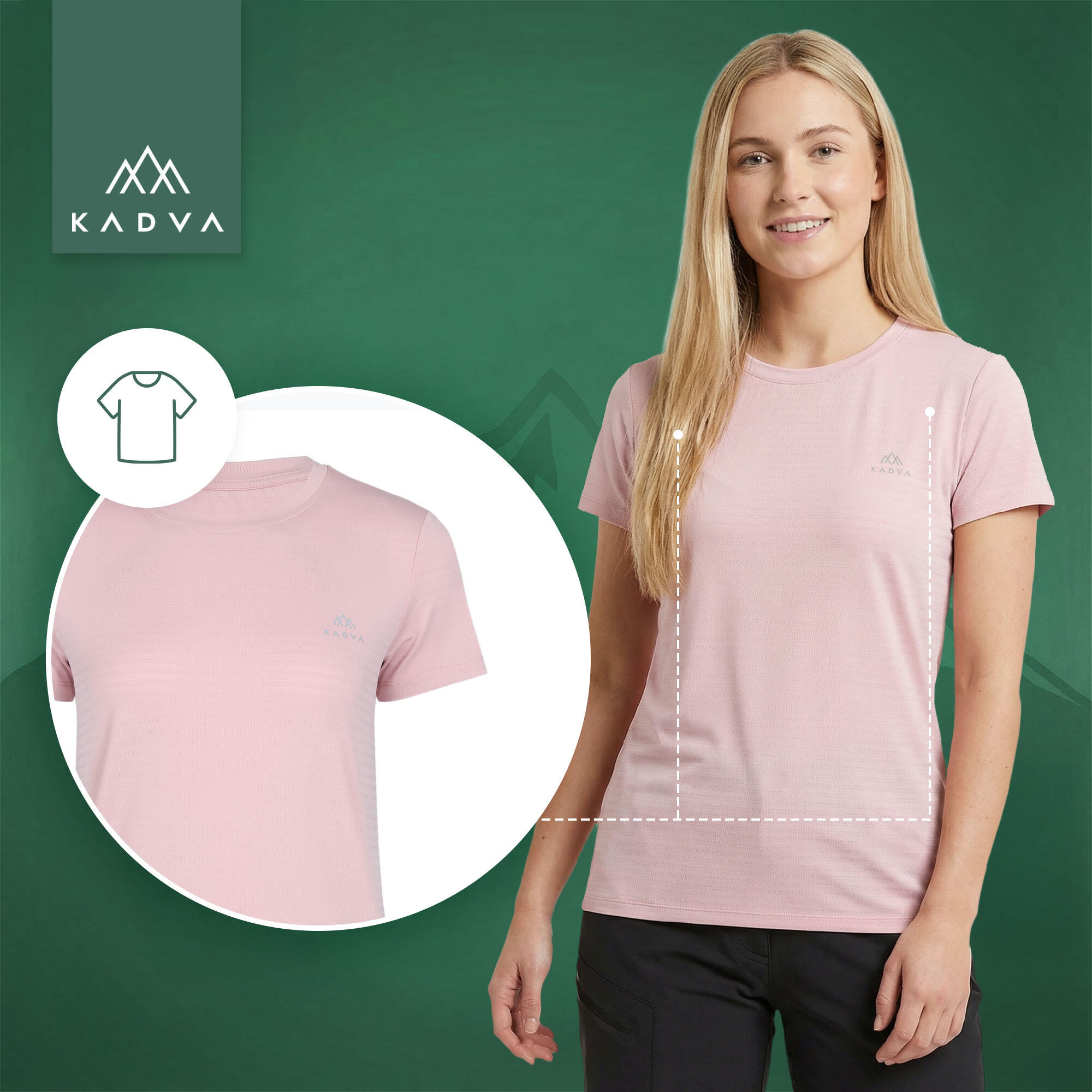 Damen-Trekking-T-Shirt KADVA TrailCore 7/7