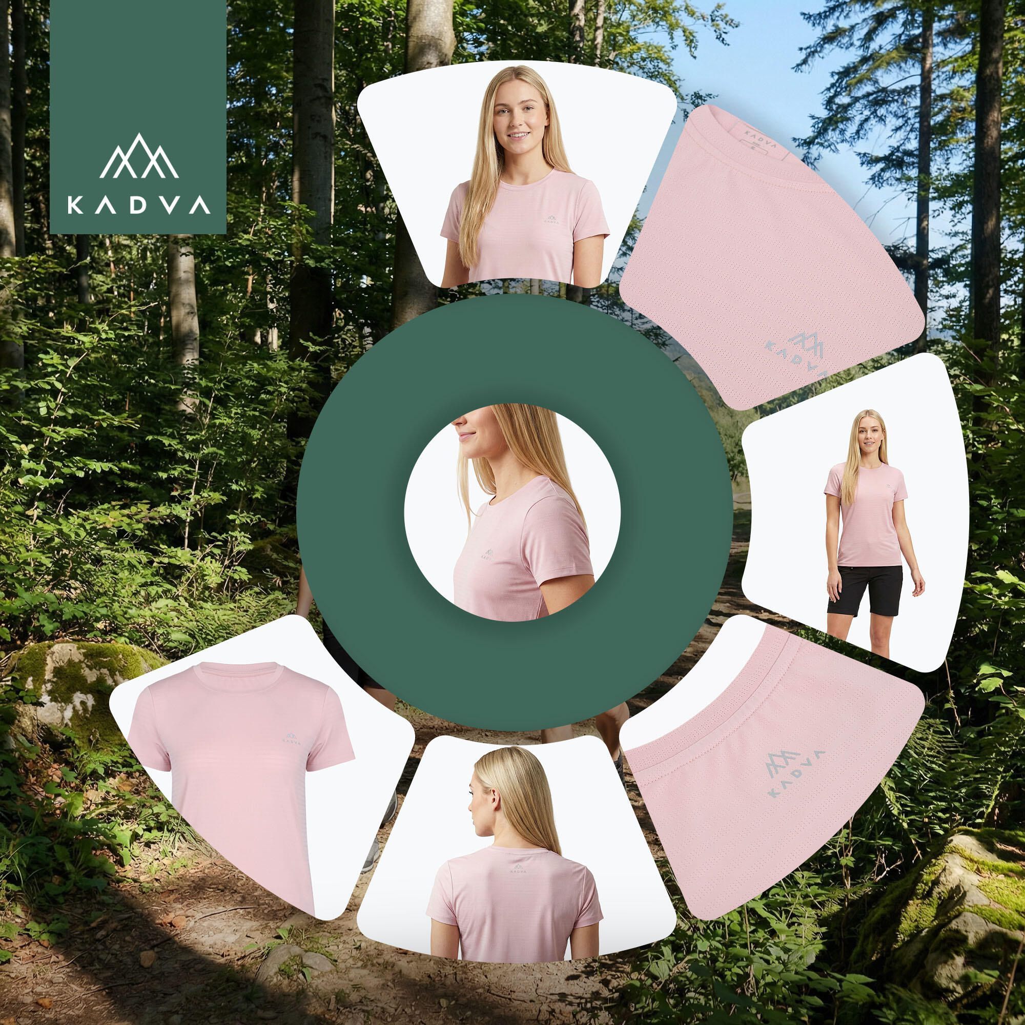Damen-Trekking-T-Shirt KADVA TrailCore 5/7