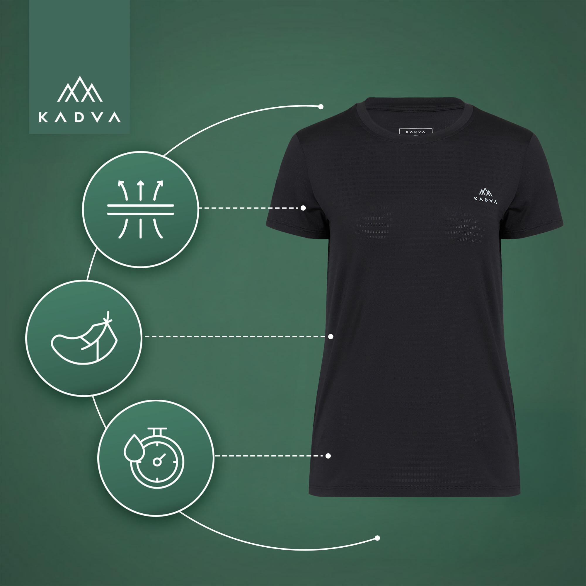 Dames trekking T-shirt KADVA TrailCore 6/6