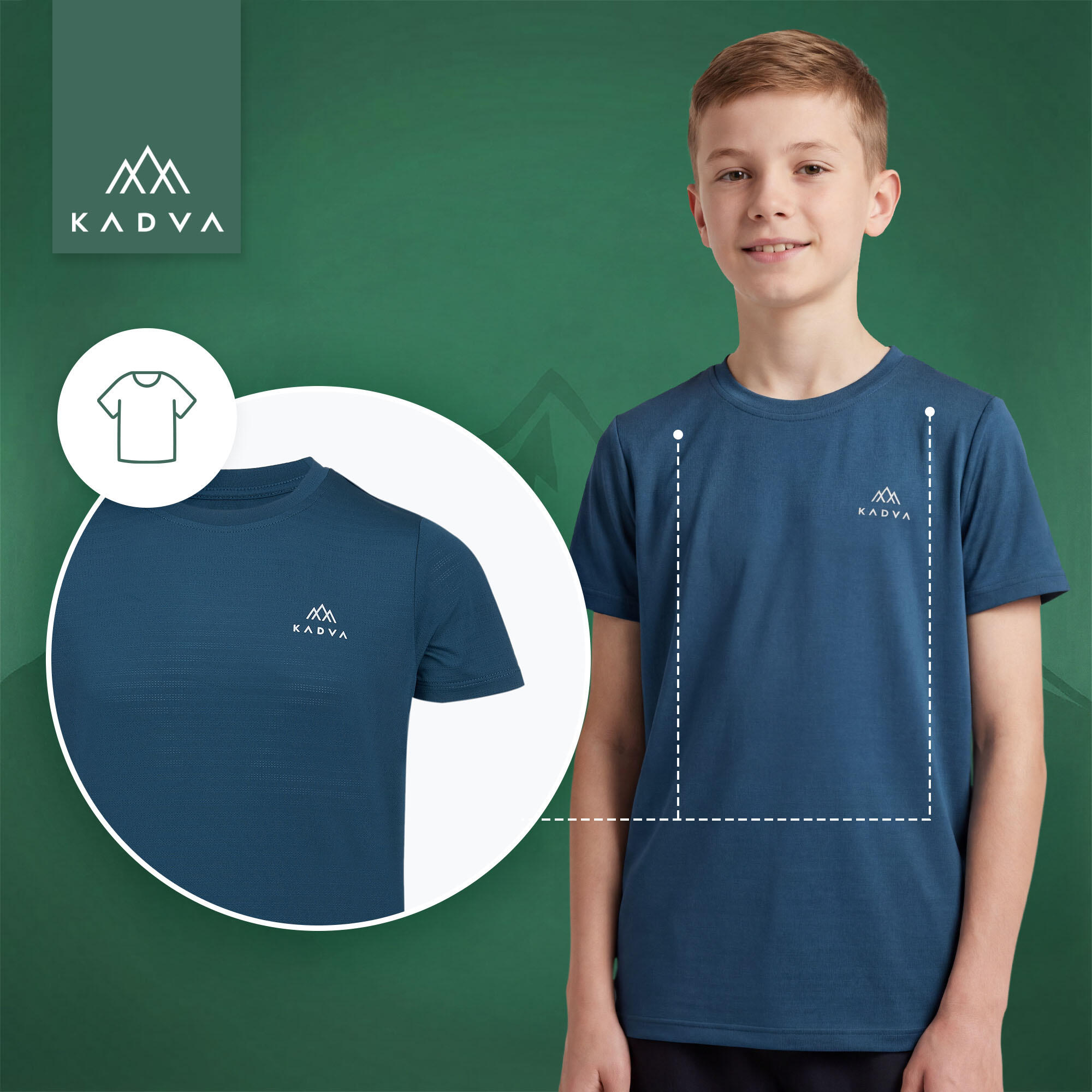 Maglietta da trekking per bambini KADVA TrailCore 7/7