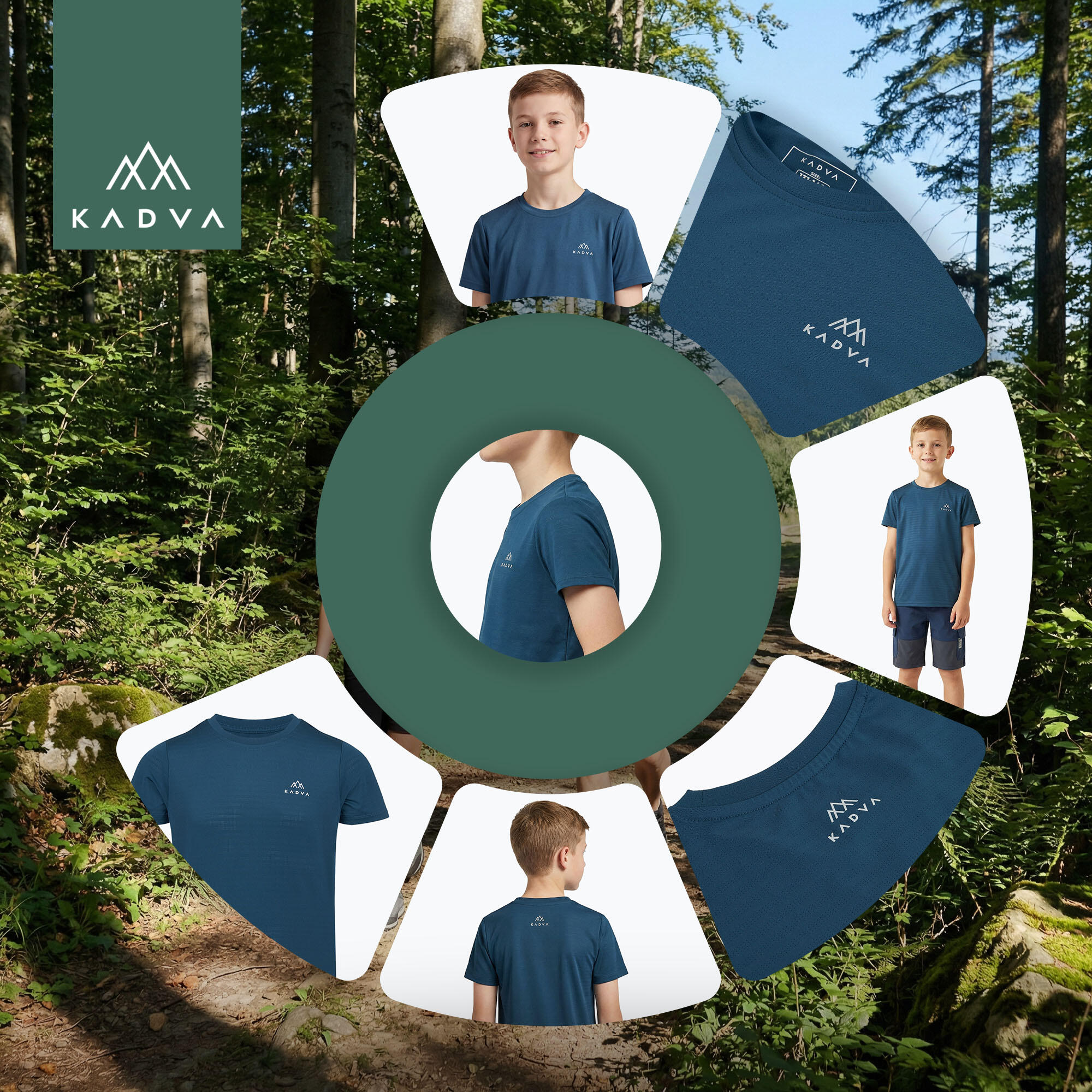 Maglietta da trekking per bambini KADVA TrailCore 5/7
