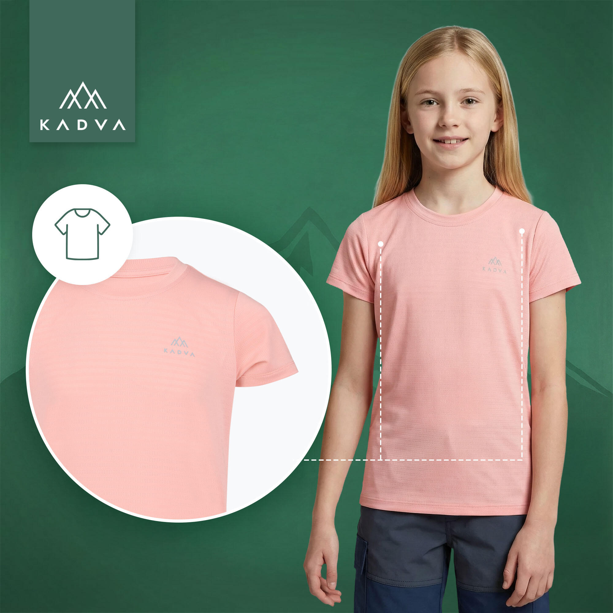 Camiseta infantil de trekking KADVA TrailCore 6/6