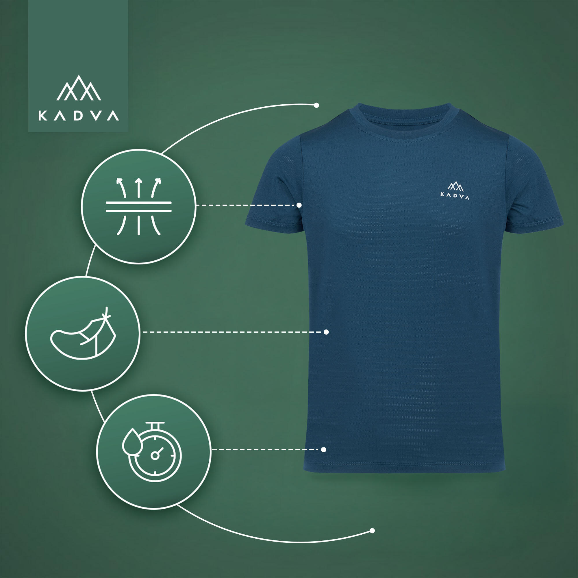 Maglietta da trekking per bambini KADVA TrailCore 6/7