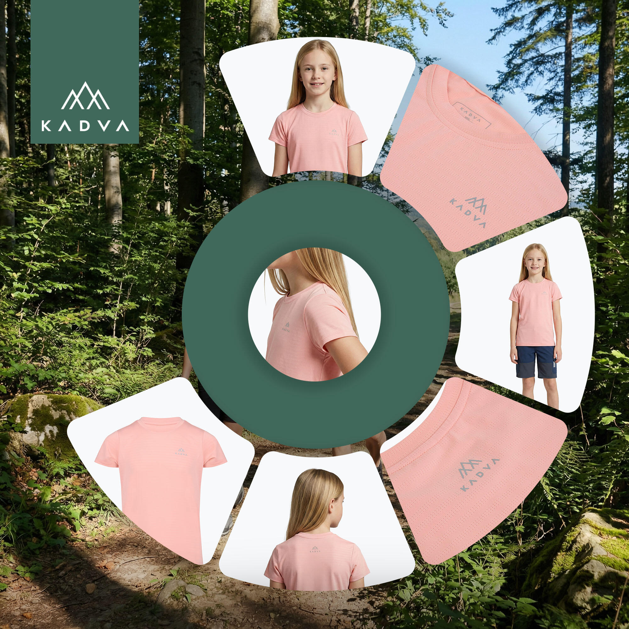 Camiseta infantil de trekking KADVA TrailCore 5/6