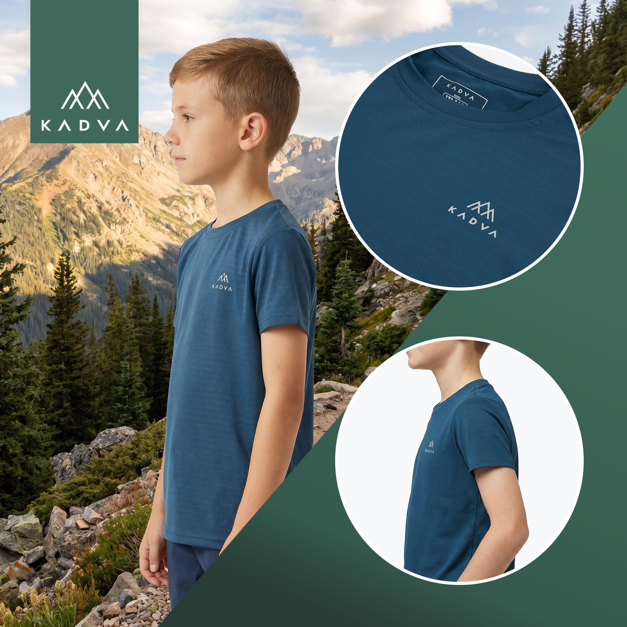 Maglietta da trekking per bambini KADVA TrailCore 4/7