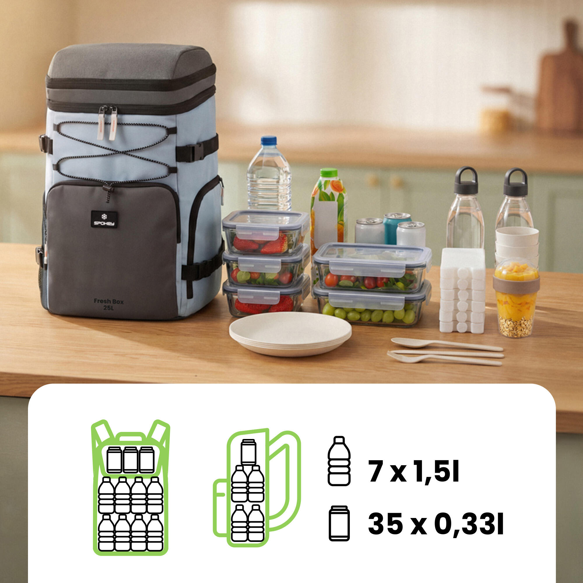 Plecak termiczny turystyczny Spokey Cool Pack 25 3/7