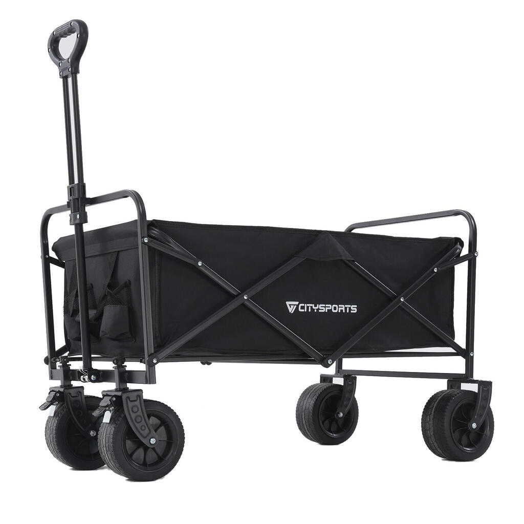 Camping Cart, Folding Transport Cart, Adjustable Handle. All-Terrain.