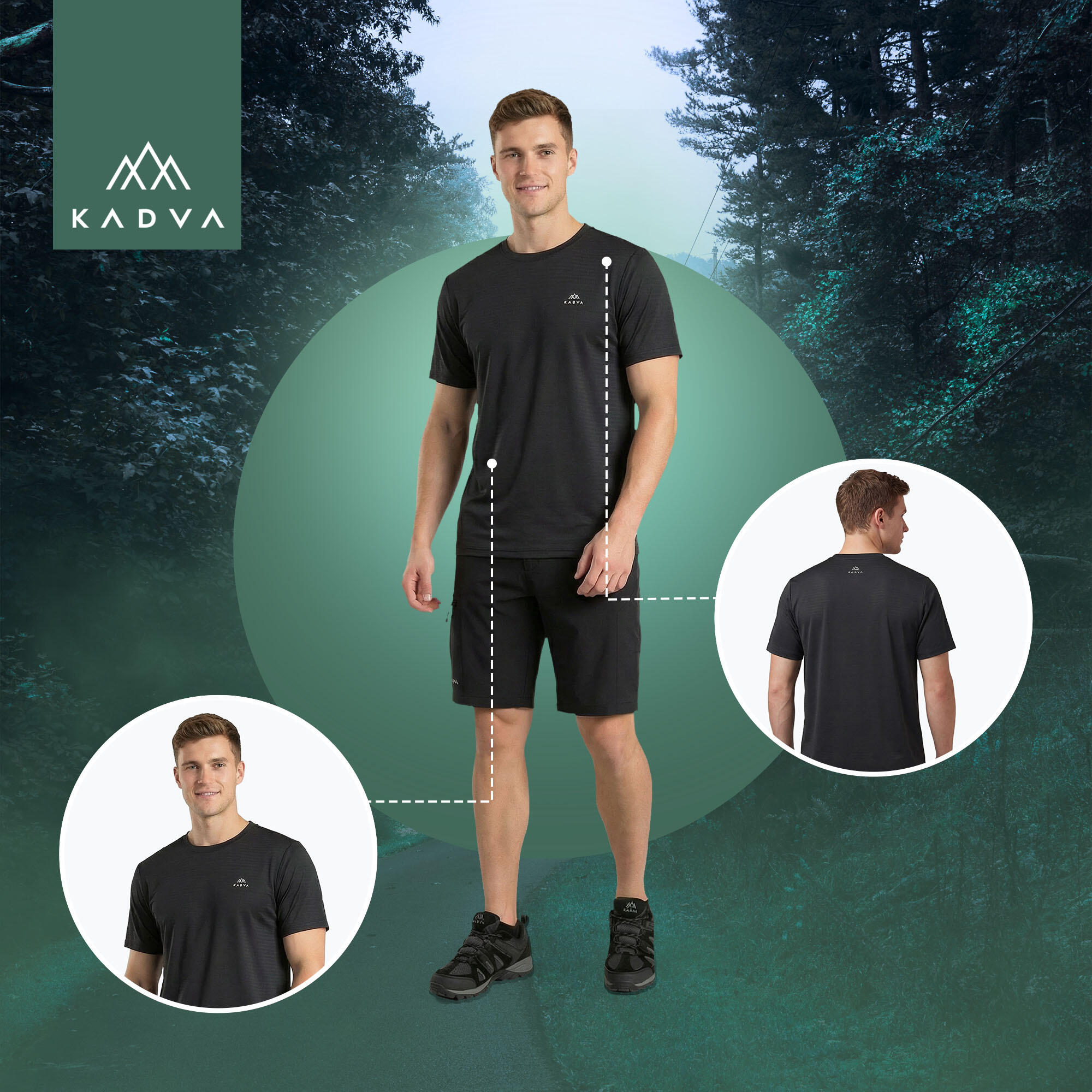 Heren trekking T-shirt KADVA TrailCore 3/7