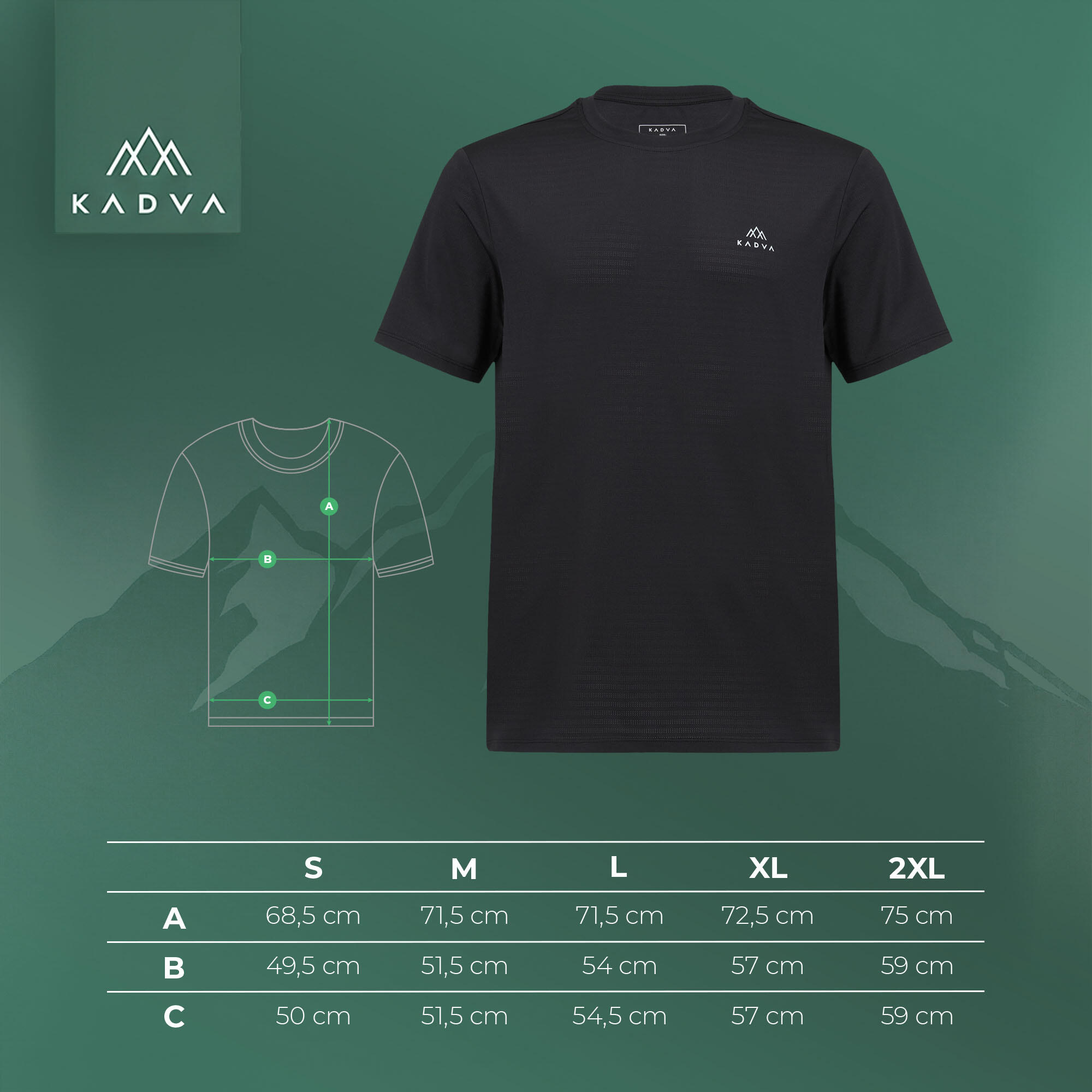 Heren trekking T-shirt KADVA TrailCore 2/7