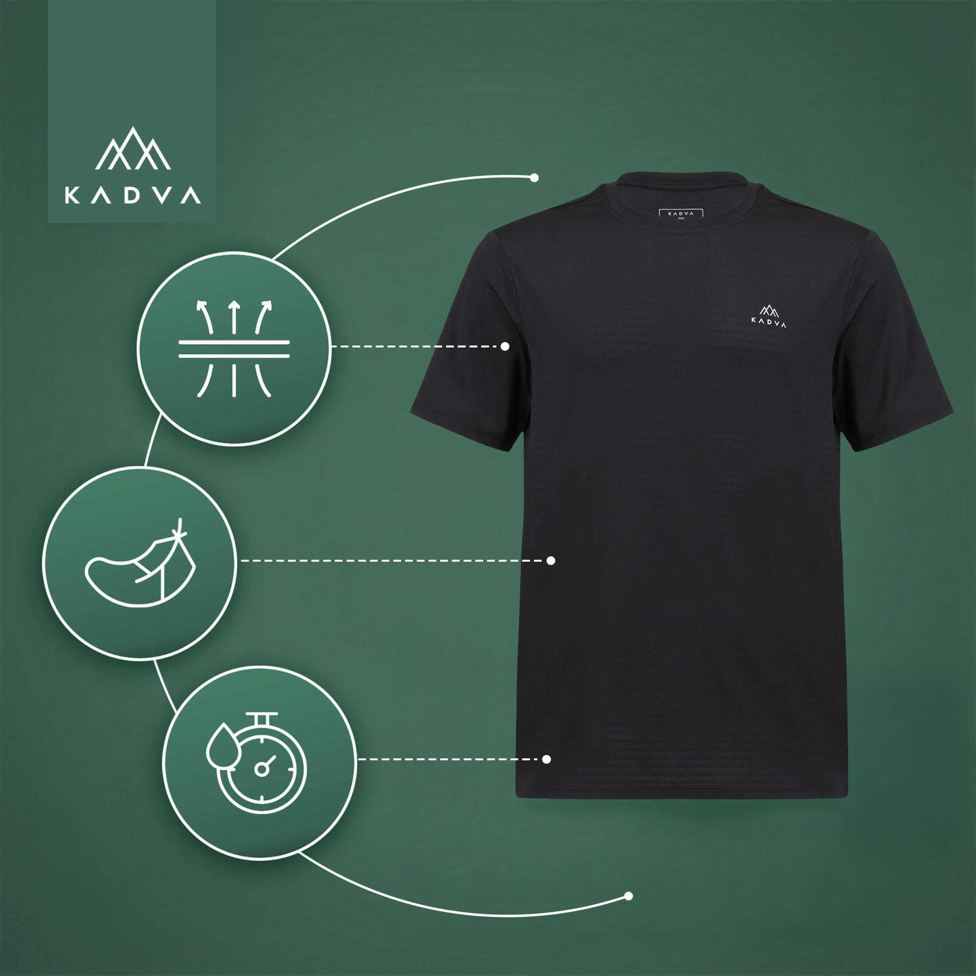 Heren trekking T-shirt KADVA TrailCore 6/7