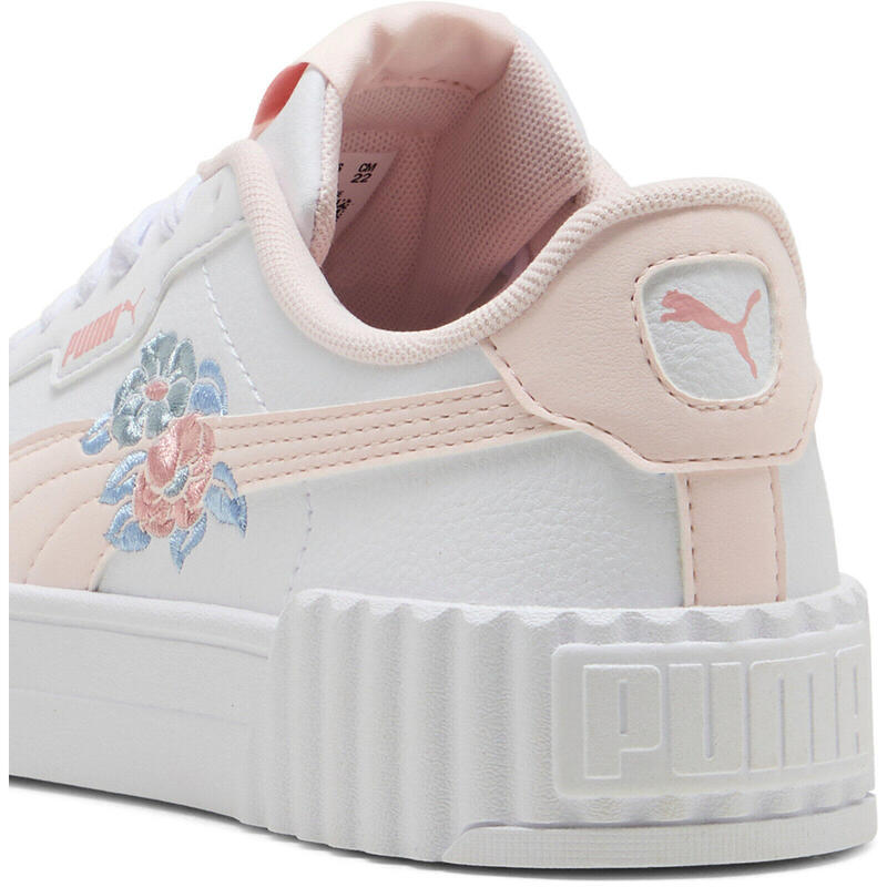Pantofi sport femei Puma Carina 3.0 Floral Jr, Alb
