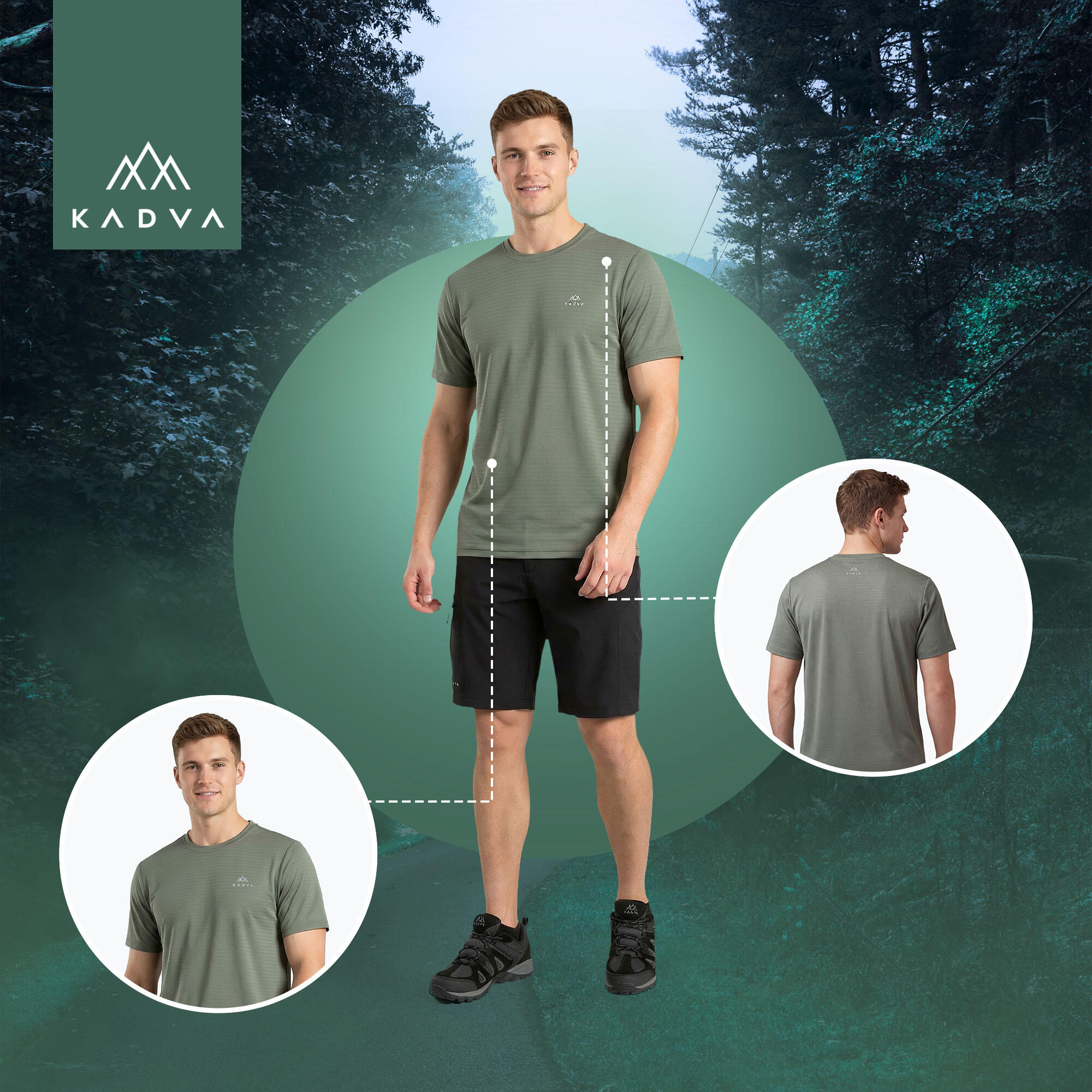 Heren trekking T-shirt KADVA TrailCore 3/7