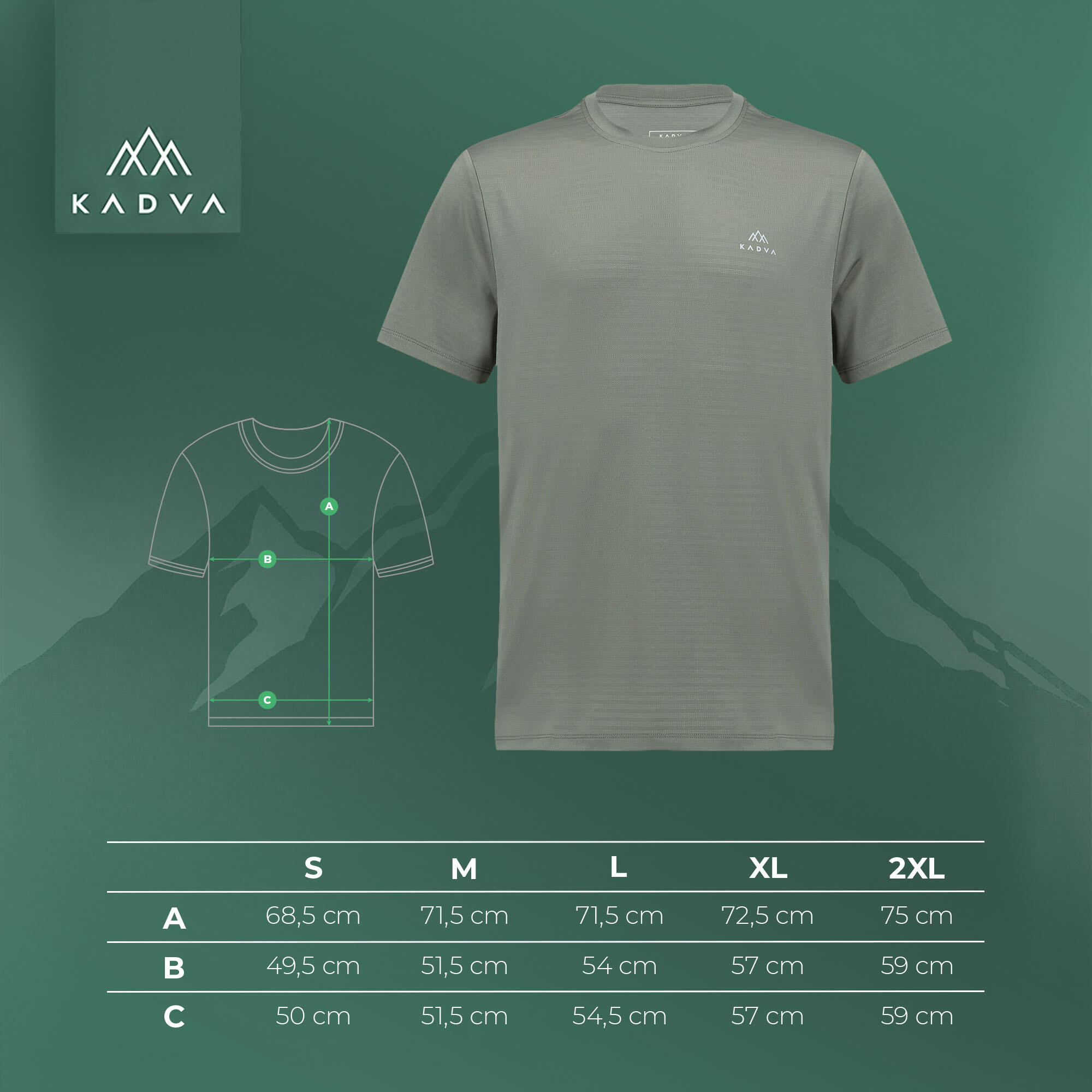 Heren trekking T-shirt KADVA TrailCore 2/7