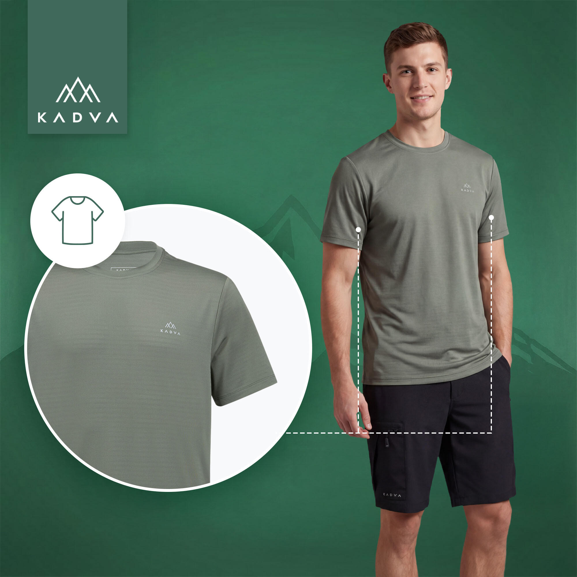 Heren trekking T-shirt KADVA TrailCore 7/7