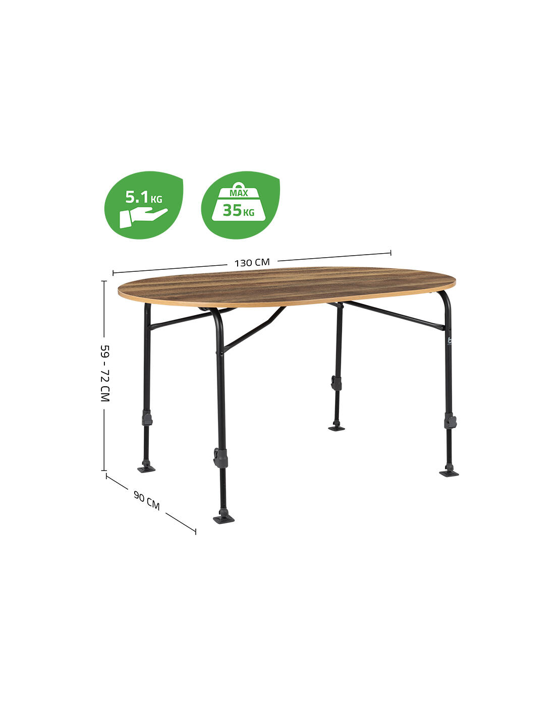 Tafel - Feather - Ovaal - 130x90 cm 2/7