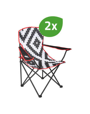 Urban outdoor - set van 2 vouwstoelen - madison - staal