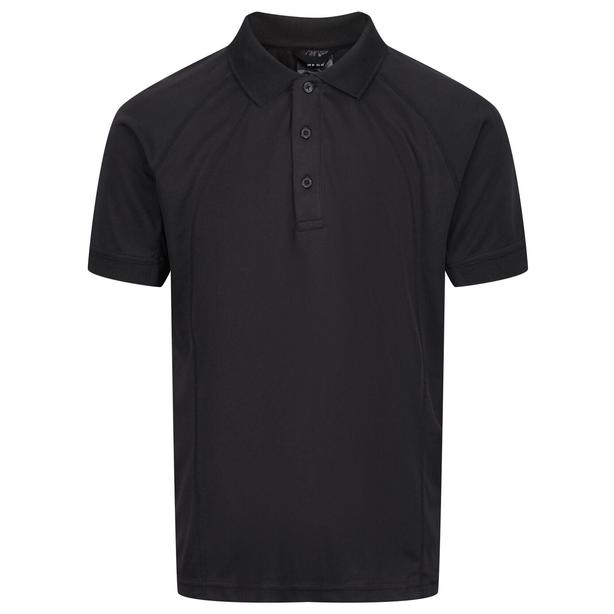 REGATTA Professional Mens Coolweave Short Sleeve Polo Shirt (Black)