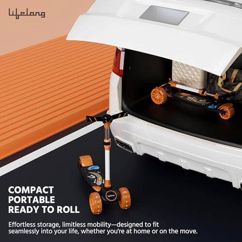 Lifelong Scooter for Kids 3+ Years - Foldable with PVC Wheels & Adjustable Height - Kick Capacity 50kg- Baby Toys for 3+ Year Old boy & Girl - Skate (LLKS19) -  3
