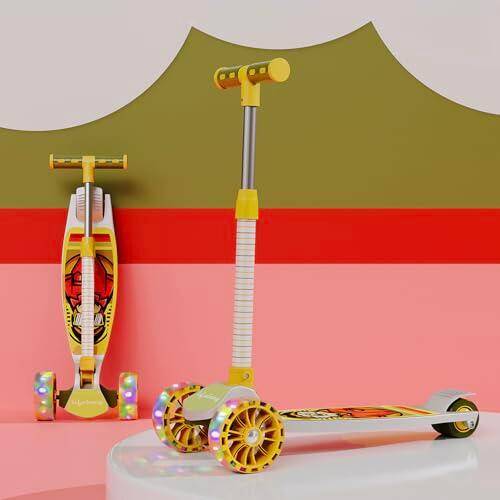 Lifelong Scooter for Kids 3+ Years - Foldable Kids with PVC LED Wheels & Adjustable Height - Kick Capacity 50kg- Baby Toys for 3+ Year Old boy & Girl - Skate (LLKS15) -  1