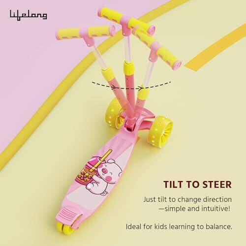 Lifelong Skate Kids 3+ Years - Foldable Kids with LED Wheels & Adjustable Height - Kick Capacity 50kg- Baby Toys for 3+ Year Old boy & Girl - Skate -  5