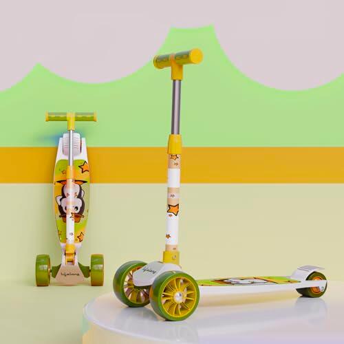 Lifelong Scooter for Kids 3+ Years - Foldable with PVC Wheels & Adjustable Height - Kick Capacity 50kg, Toys for 3+ Year Old boy & Girl - Skate (LLKS16)-image-25