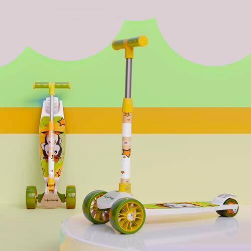 Lifelong Scooter for Kids 3+ Years - Foldable with PVC Wheels & Adjustable Height - Kick Capacity 50kg, Toys for 3+ Year Old boy & Girl - Skate (LLKS16) -  1
