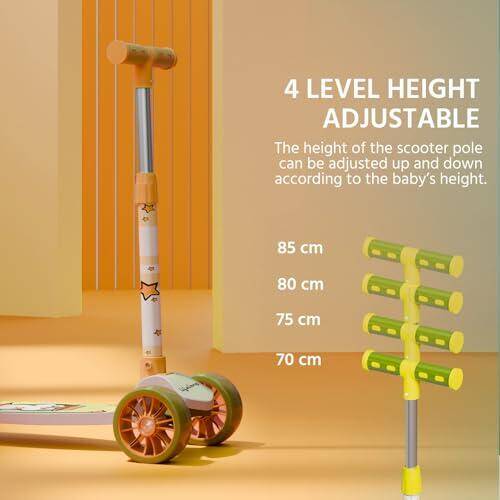 Lifelong Scooter for Kids 3+ Years - Foldable with PVC Wheels & Adjustable Height - Kick Capacity 50kg, Toys for 3+ Year Old boy & Girl - Skate (LLKS16) -  3