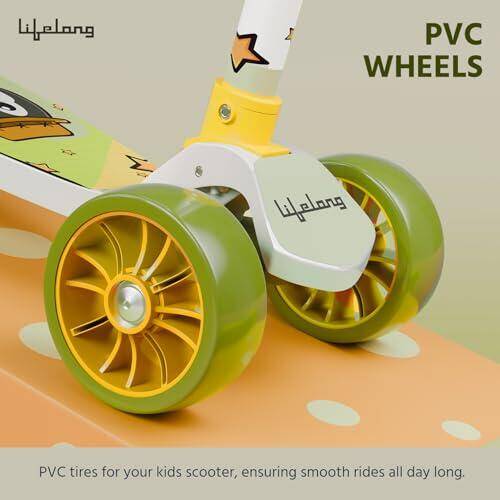 Lifelong Scooter for Kids 3+ Years - Foldable with PVC Wheels & Adjustable Height - Kick Capacity 50kg, Toys for 3+ Year Old boy & Girl - Skate (LLKS16) -  2